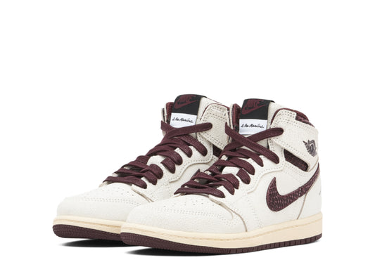 A Ma Maniere x Air Jordan 1 Retro High OG PS "Sail/Burgundy"