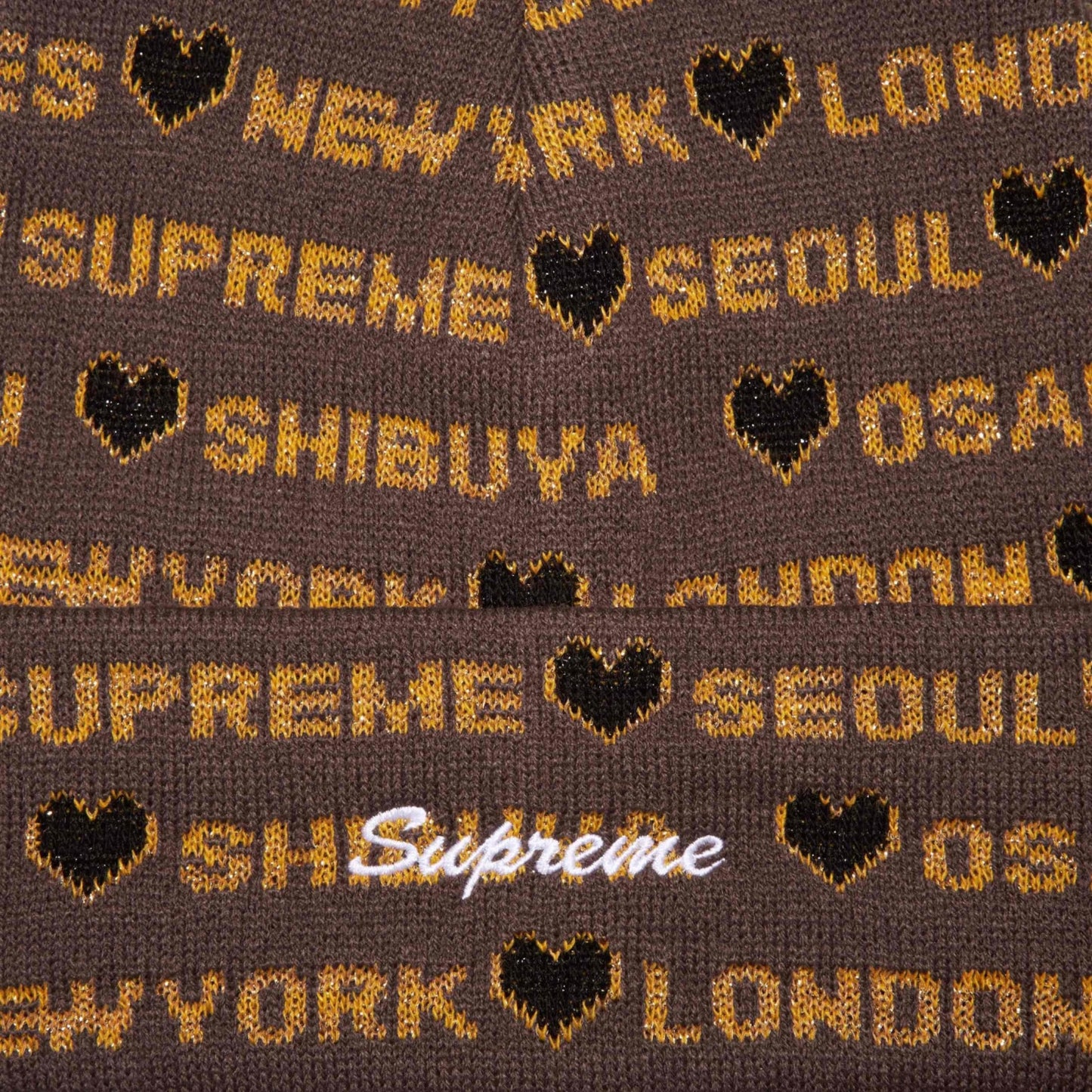 Supreme Heart Beanie "Brown"