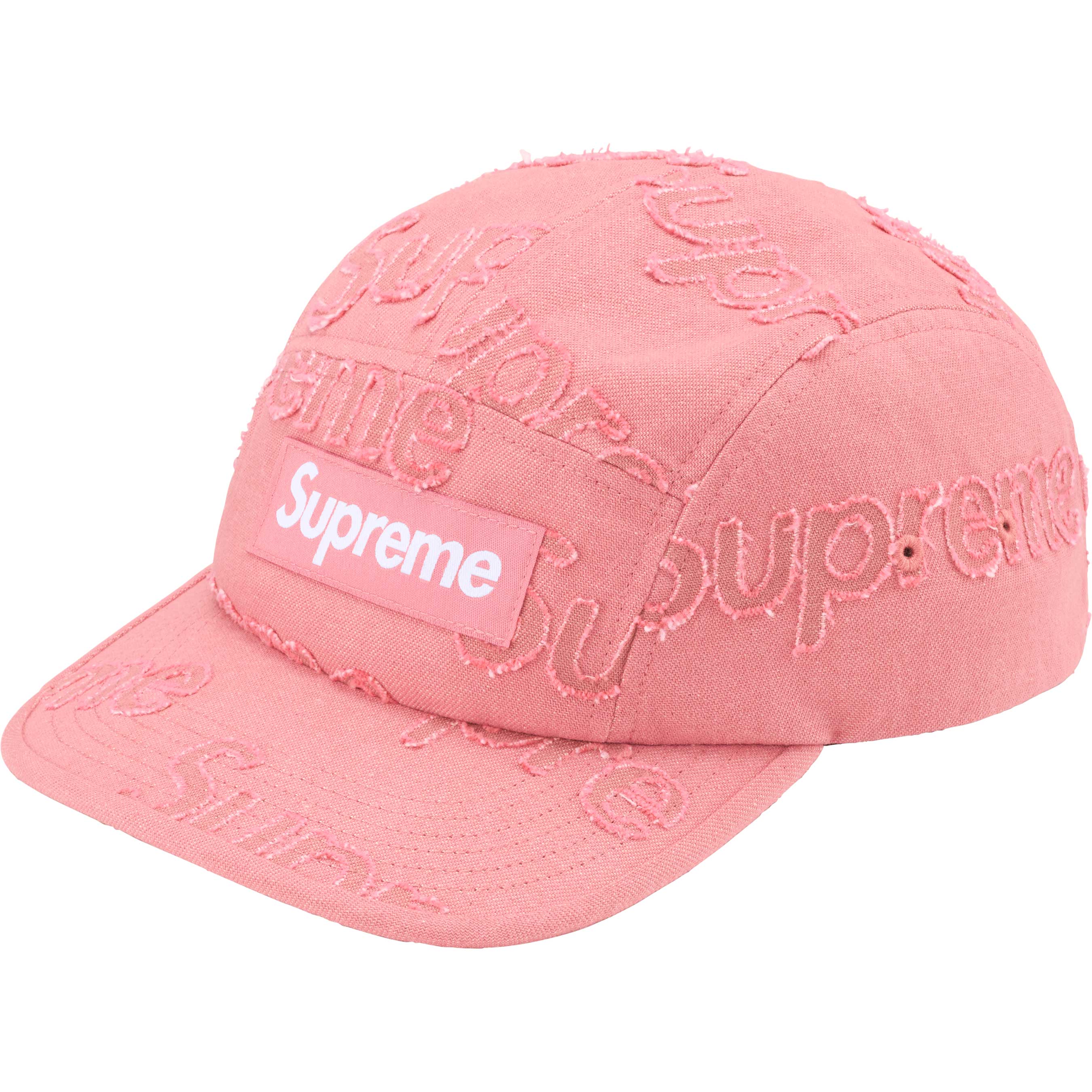 FW24SupremeLaseredDenimCampCap