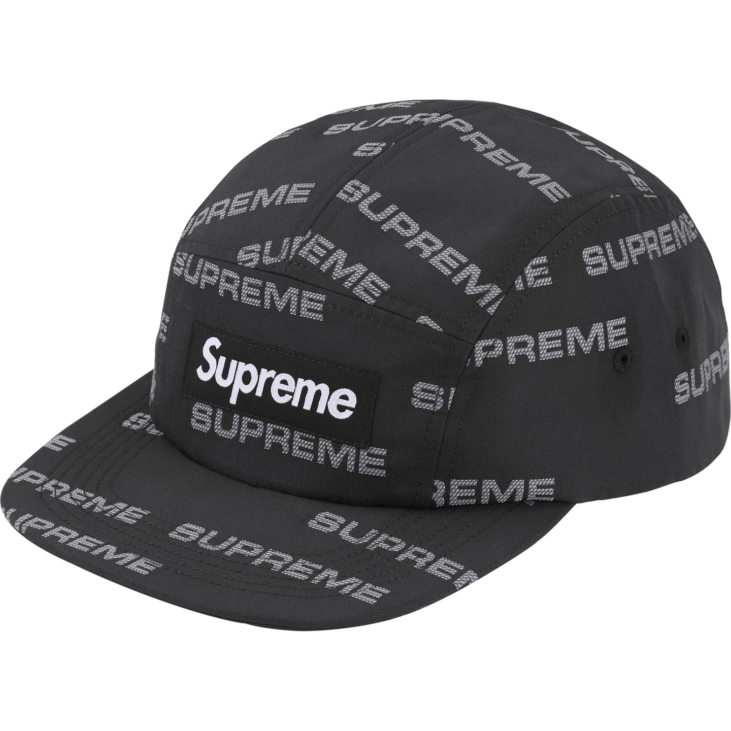 Supreme Reflective Jacquard Camp Cap Black SneakersClinic