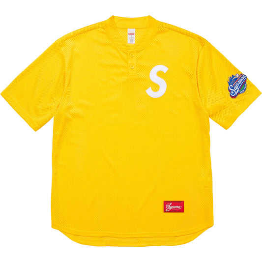 Supreme S Logo Baseball Henley "Yellow"