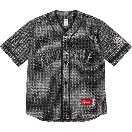 Supreme Boucle Baseball Jersey "Black"