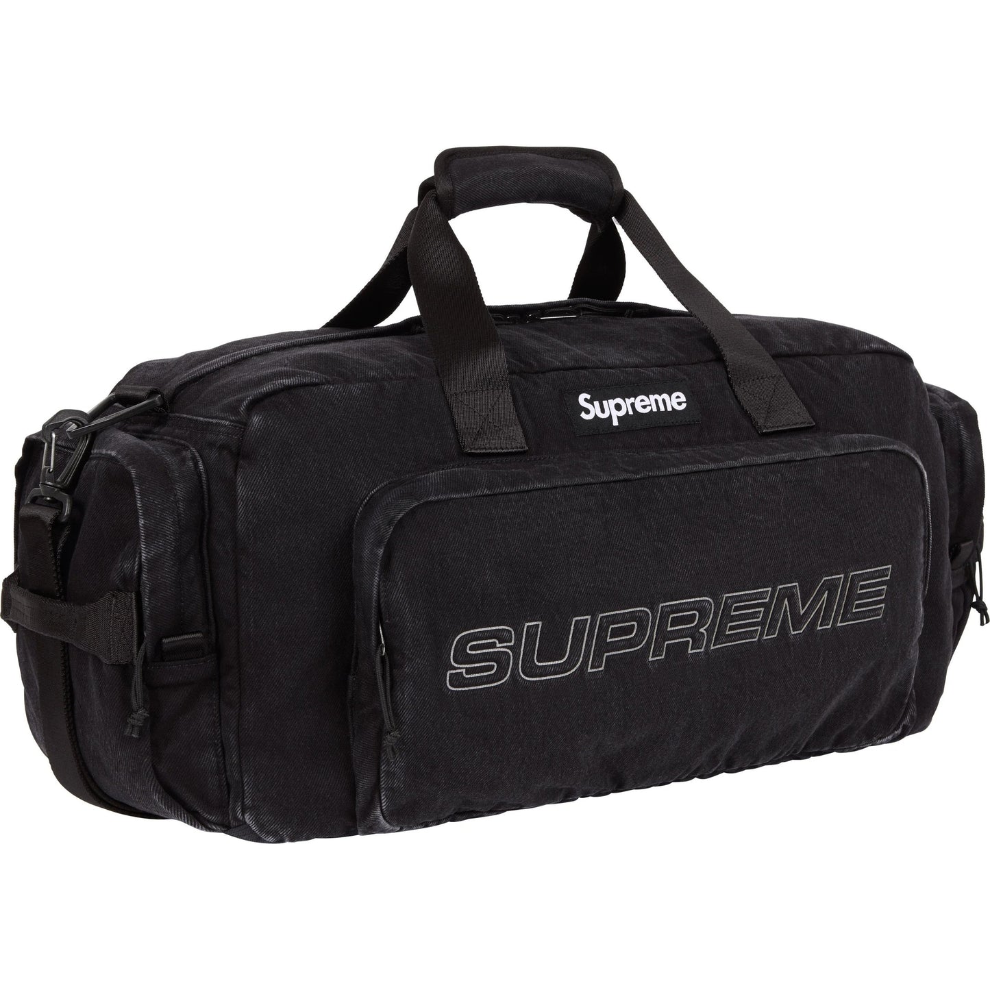 Supreme Denim Duffle Bag "Black"