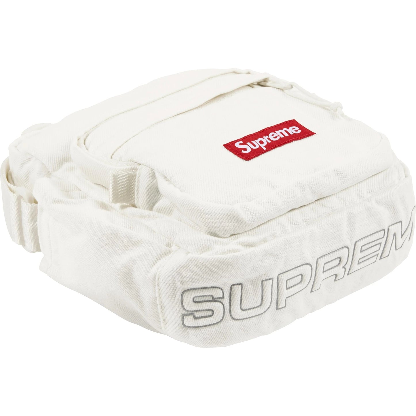 Supreme Denim Shoulder Bag "White"
