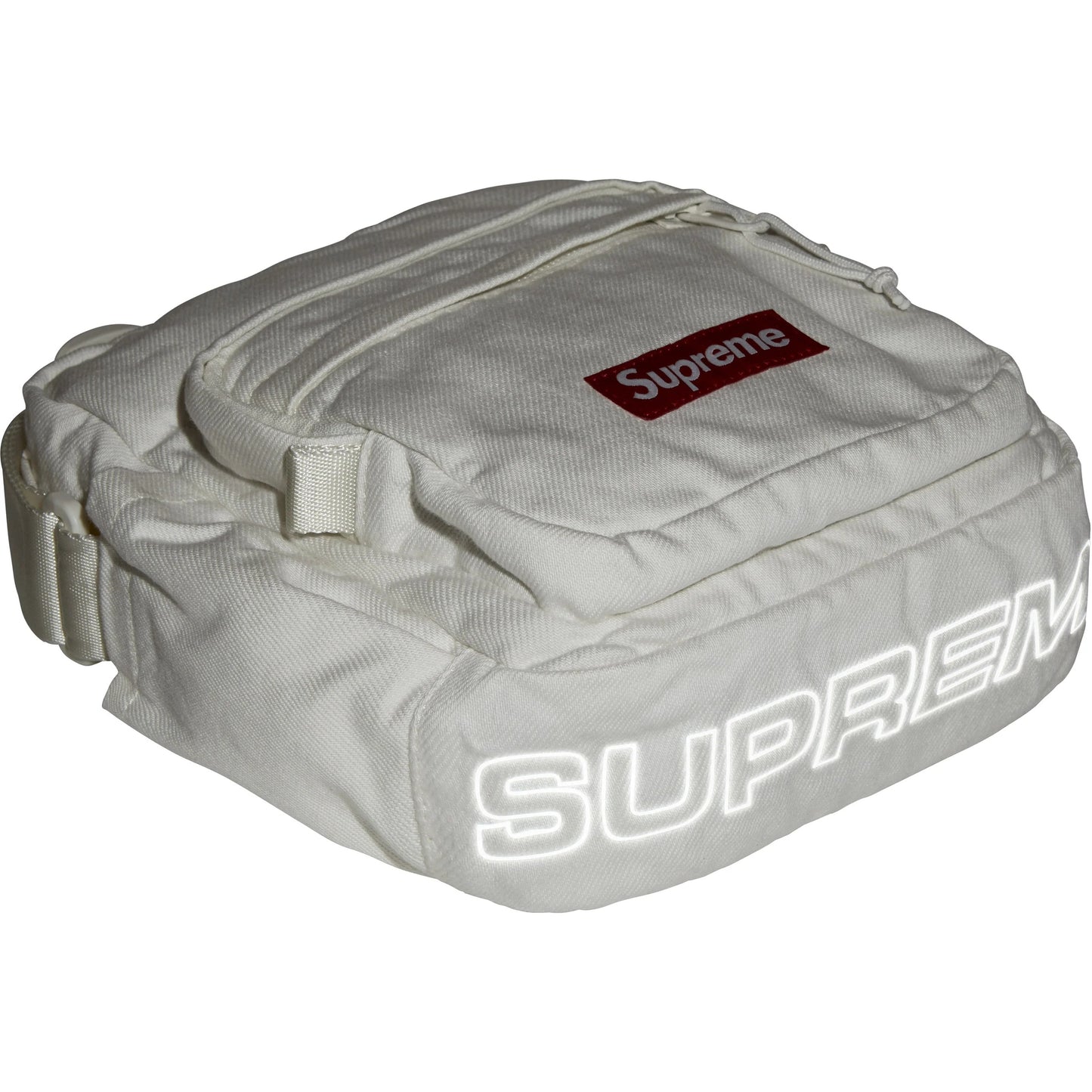 Supreme Denim Shoulder Bag "White"