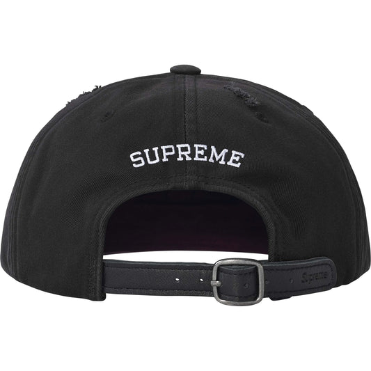 Supreme Distressed Script 6-Panel "Black"