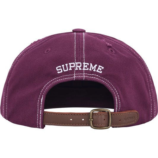 Supreme Distressed Script 6-Panel "Dark Purple"