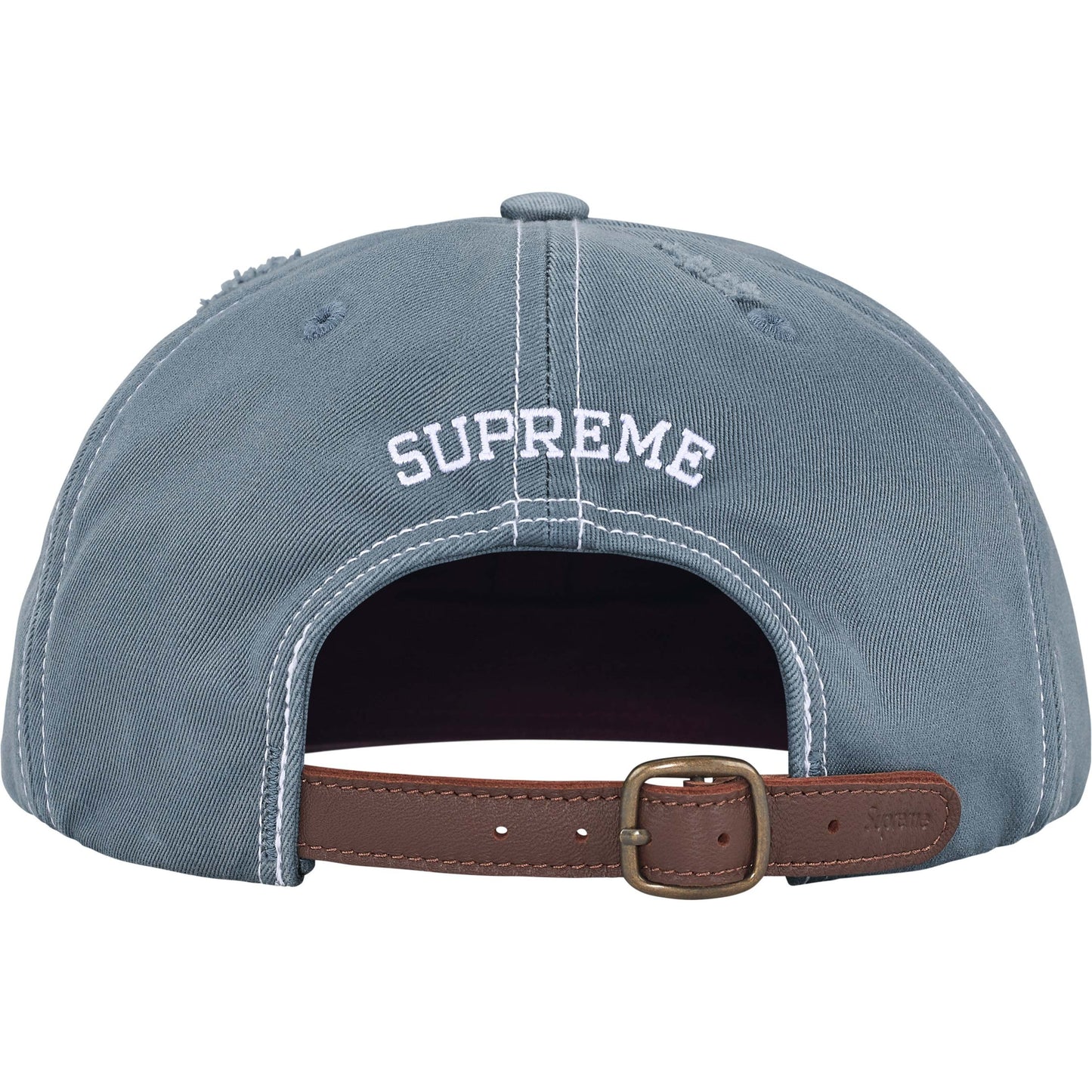 Supreme Distressed Script 6-Panel "Slate"
