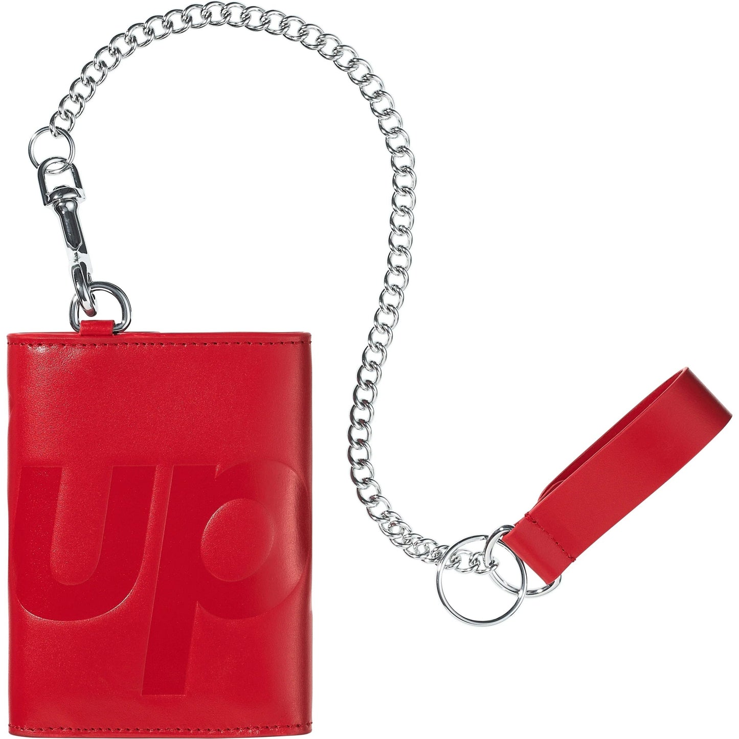 Supreme Leather Chain Wallet "Red"