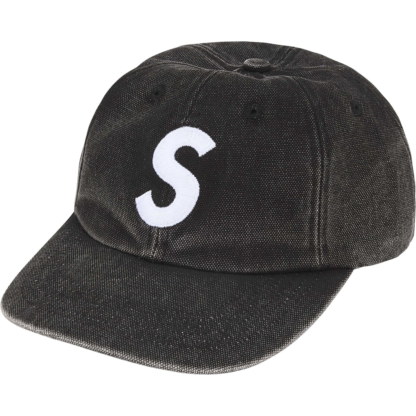 Supreme Pigment Coated Canvas S Logo 6-Panel "Black"