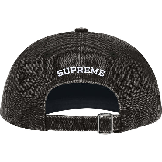 Supreme Pigment Coated Canvas S Logo 6-Panel "Black"
