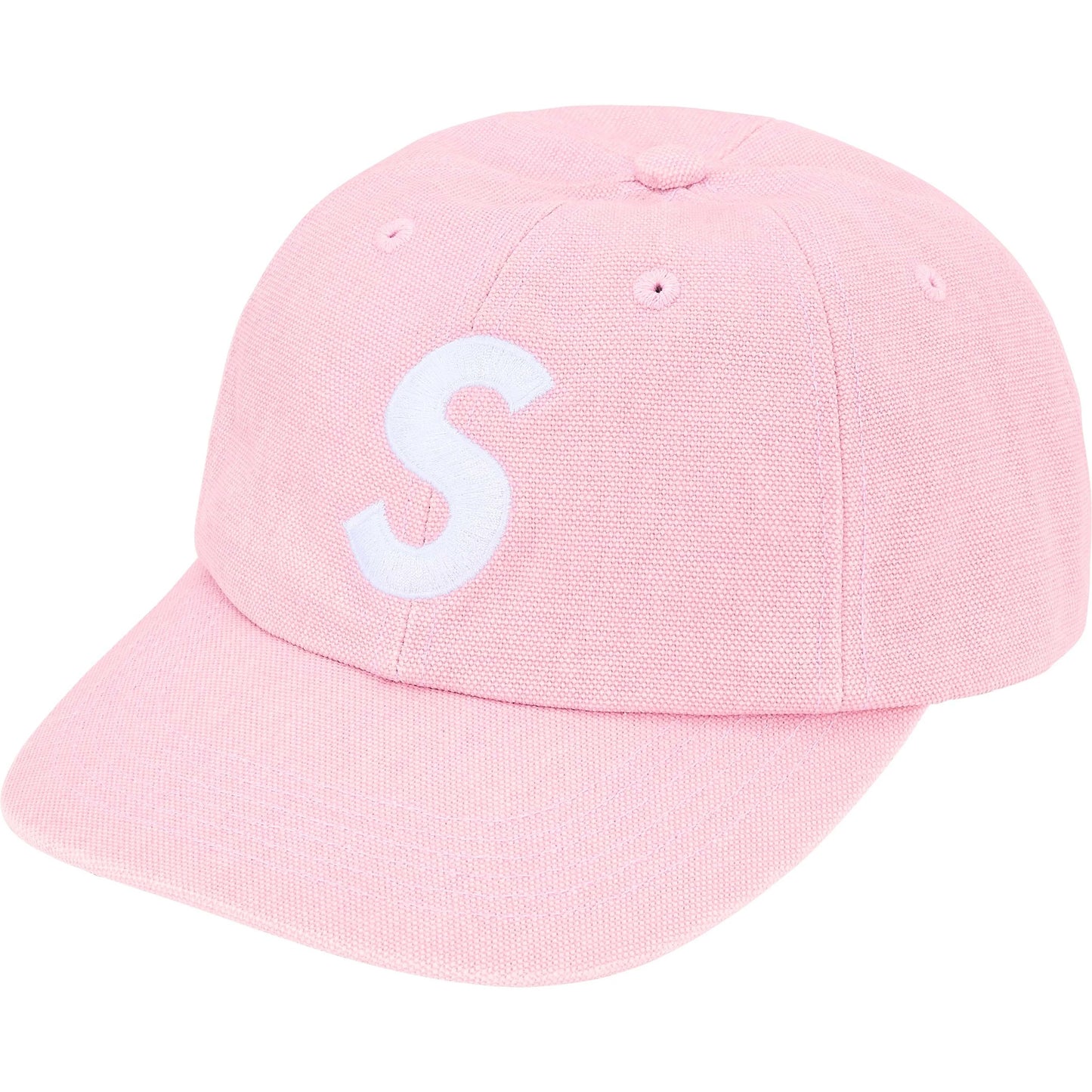 Supreme Pigment Coated Canvas S Logo 6-Panel "Light Pink"