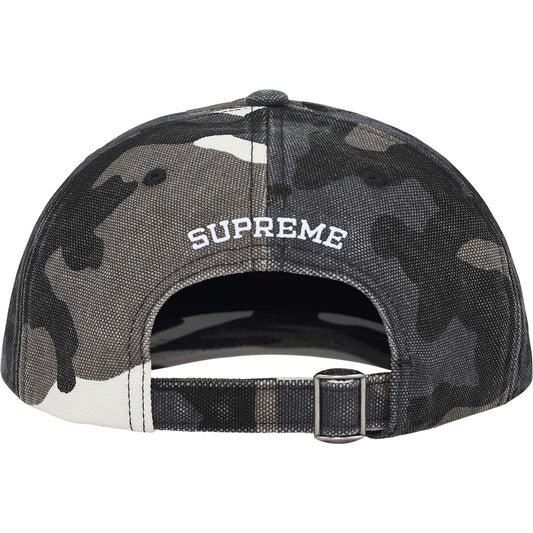 Supreme Pigment Coated Canvas S Logo 6-Panel "Snow Camo"