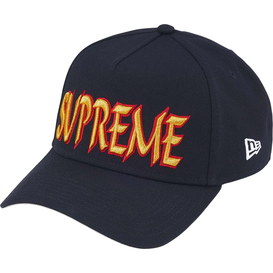 Supreme Sharp Spellout Adjustable New Era "Navy"