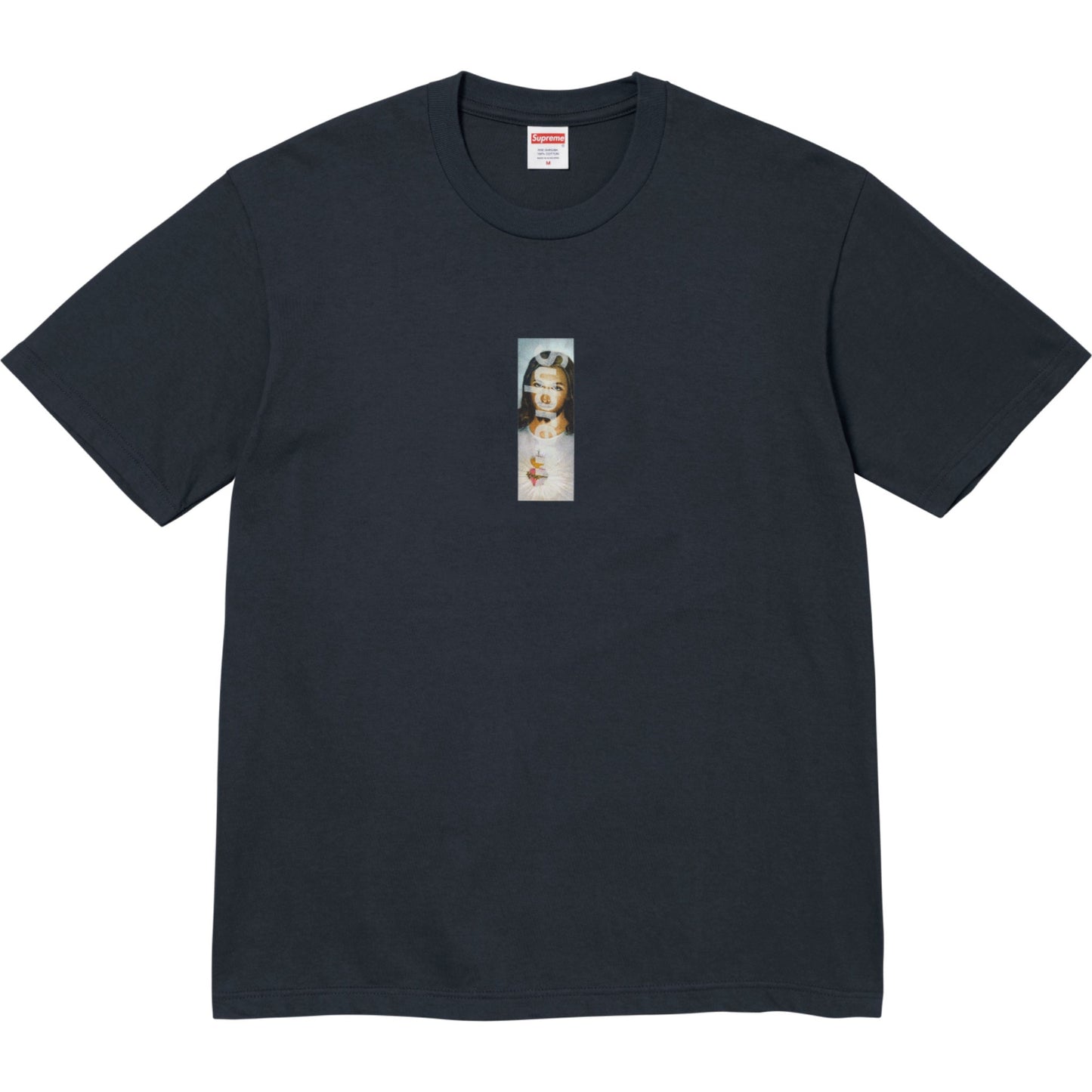 Supreme Prayer Card Box Logo Tee "Navy"