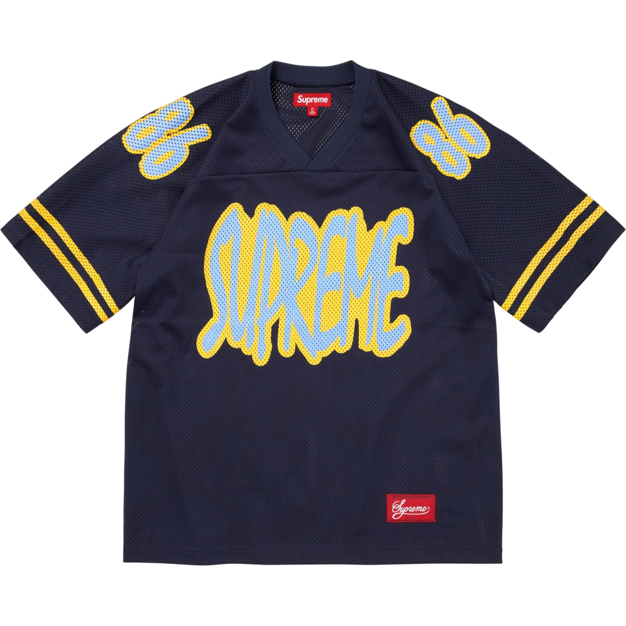 シャツ Supreme Mesh Football Jersey Navy M Supreme Reflective Football Jersey 