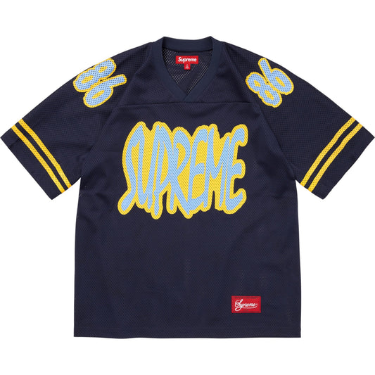 Supreme Reflective Football Jersey "Navy"