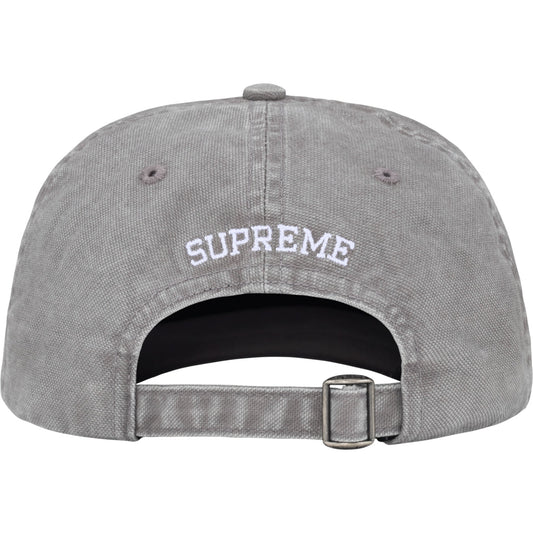 Supreme Washed Canvas S Logo 6-Panel "Grey"