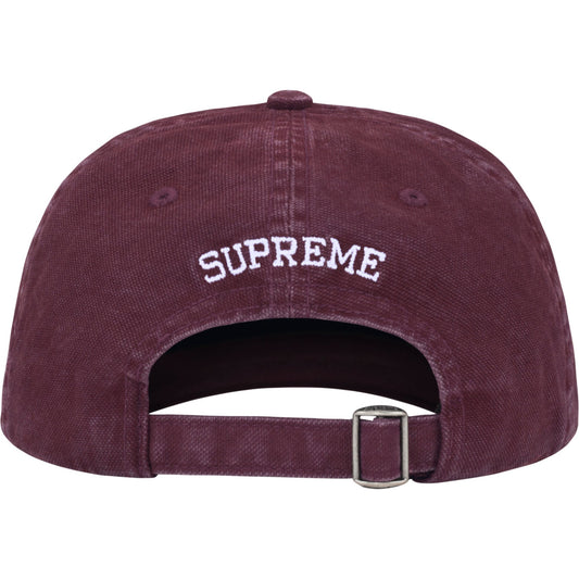 Supreme Washed Canvas S Logo 6-Panel "Plum"