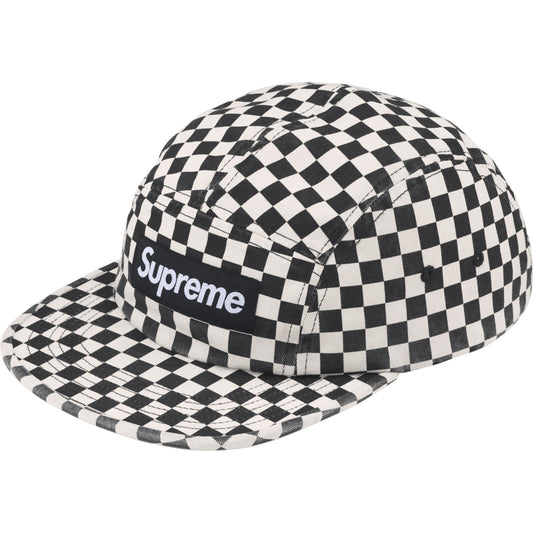 Supreme Washed Chino Twill Camp Cap "Checkerboard"