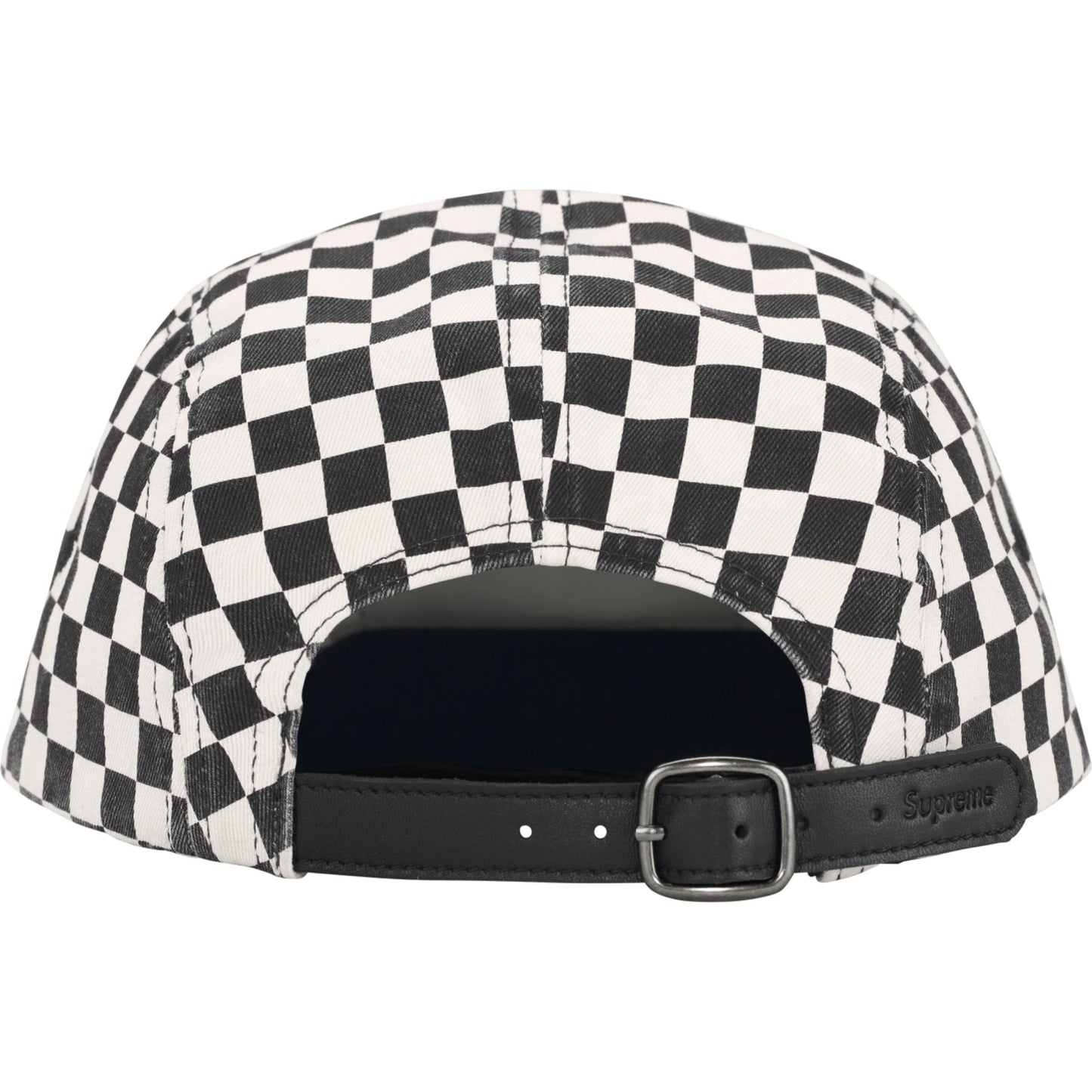 Supreme Washed Chino Twill Camp Cap "Checkerboard"