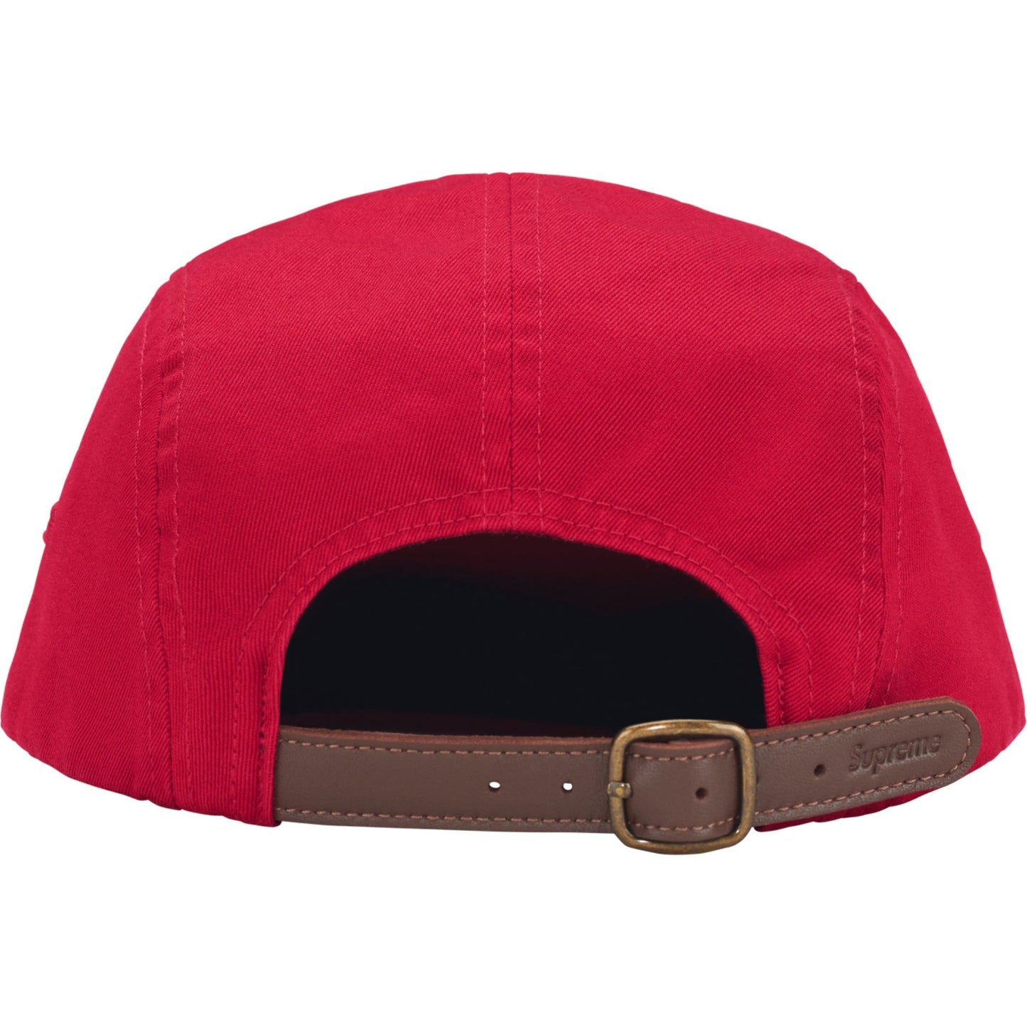 Supreme Washed Chino Twill Camp Cap "Red"