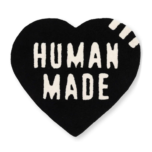 Human Made Heart Rug Medium "Black"