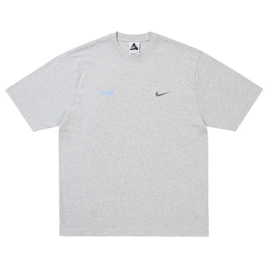 Palace Nike Font Swoosh T-Shirt "Grey Marl"