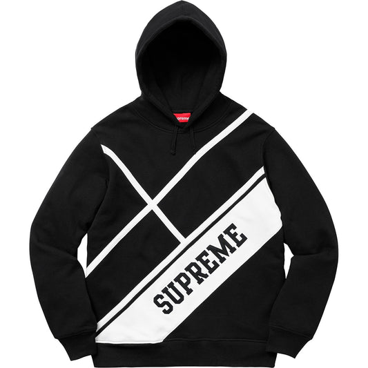 Supreme Diagonal Hooded Sweatshirt "Black"