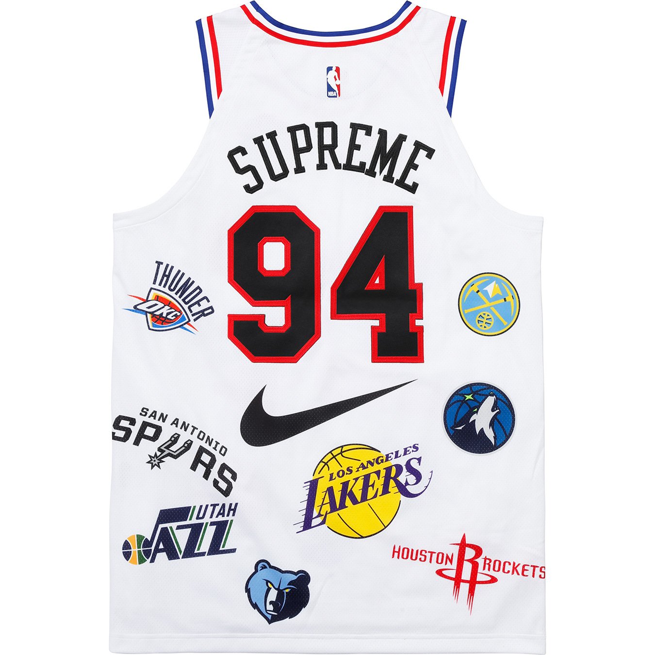 Supreme x Nike x NBA Teams Authentic Jersey "White"