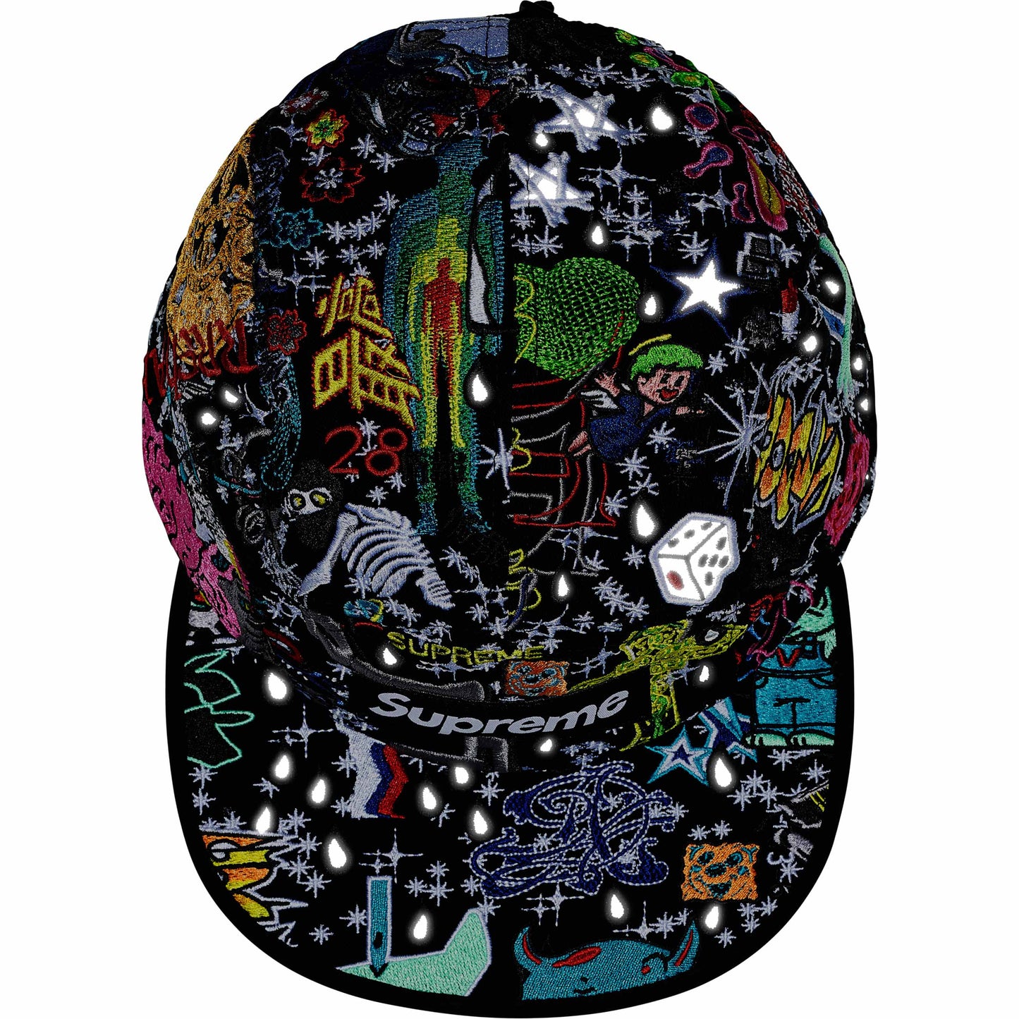 Supreme AOI Embroidered Camp Cap "Black"