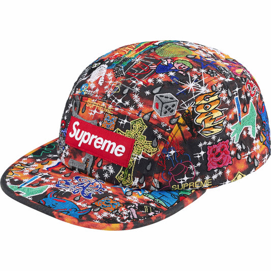 Supreme AOI Embroidered Camp Cap "Flames"