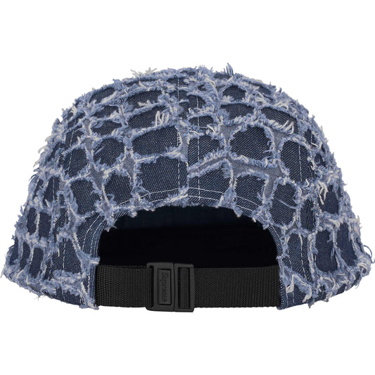 Supreme Frayed Croc Denim Camp Cap "Indigo"