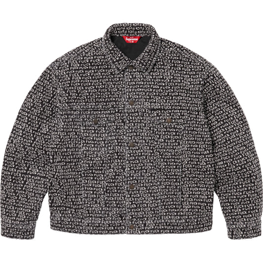 Supreme Fuck Stitch Denim Trucker Jacket "Black"