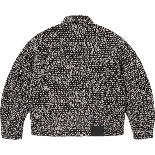 Supreme Fuck Stitch Denim Trucker Jacket "Black"