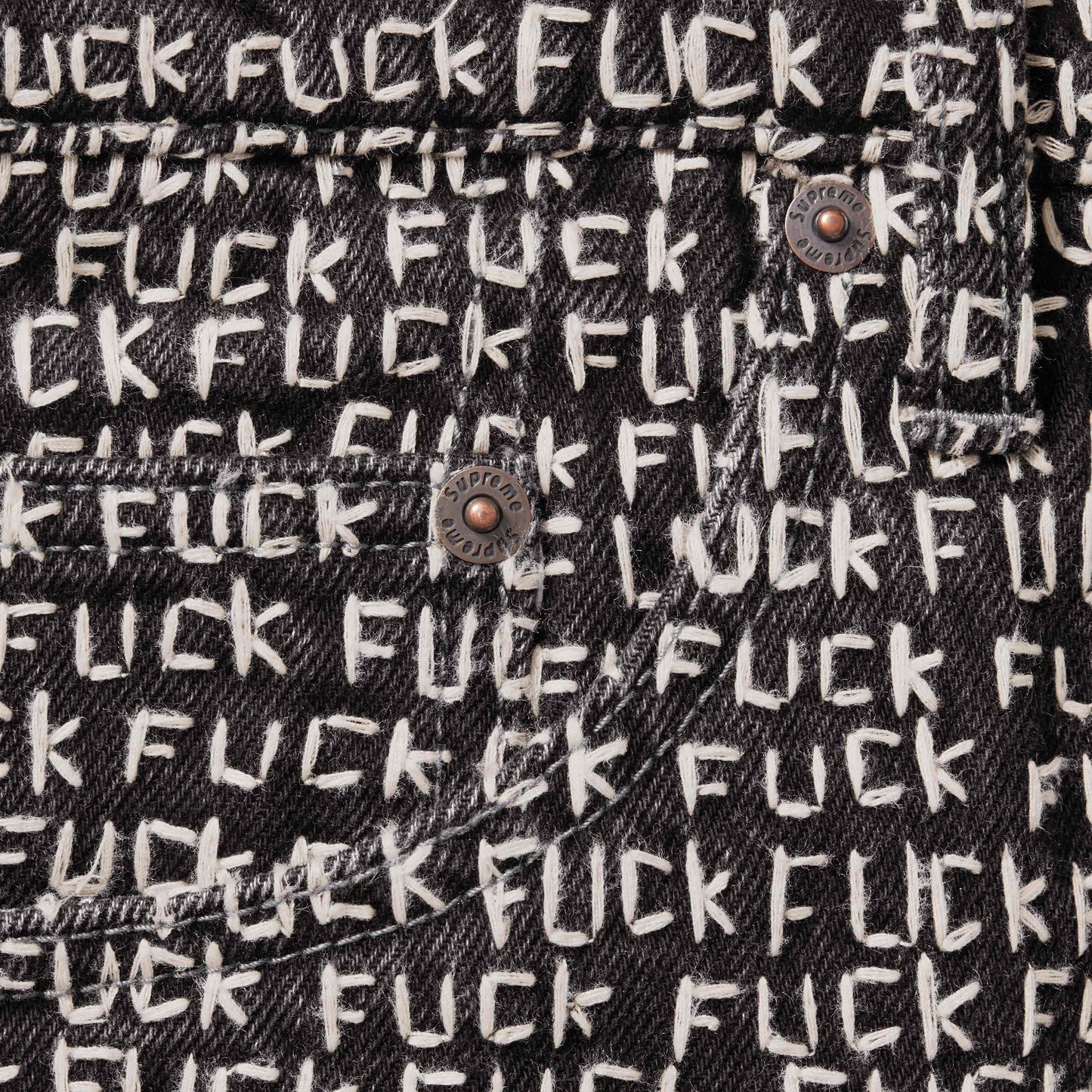 Supreme Fuck Stitch Loose Fit Jean "Black"