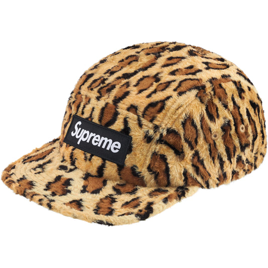 Supreme x GOODENOUGH Crushed Rayon Pile Camp Cap "Leopard"