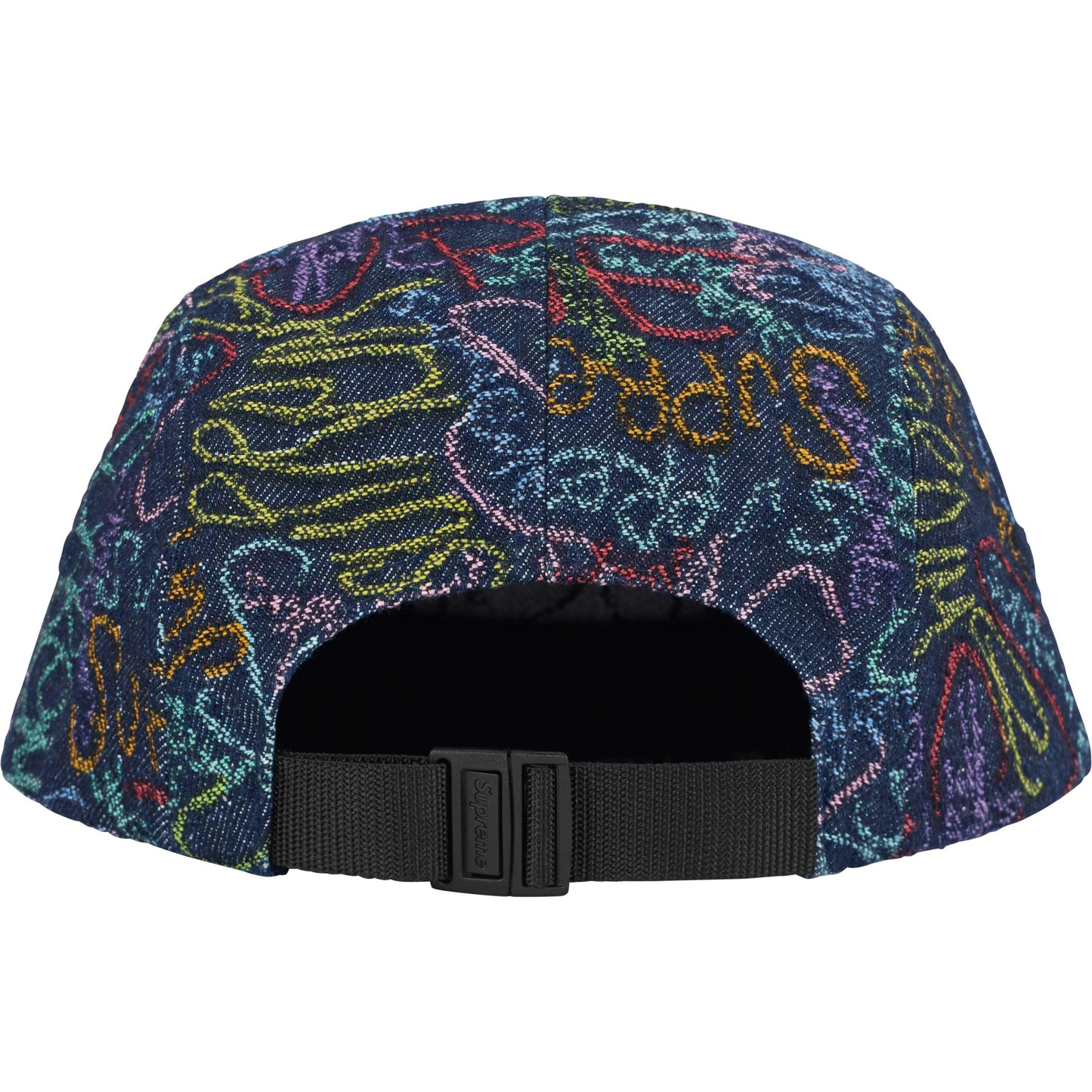 Supreme Handwriting Denim Camp Cap "Indigo"