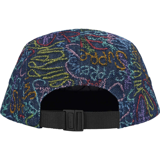 Supreme Handwriting Denim Camp Cap "Indigo"