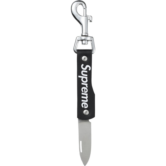 Supreme Leather Clip Knife "Black"