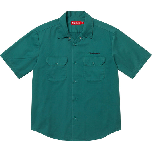 Supreme Rhinestone Pin Up S/S Work Shirt "Work Green"