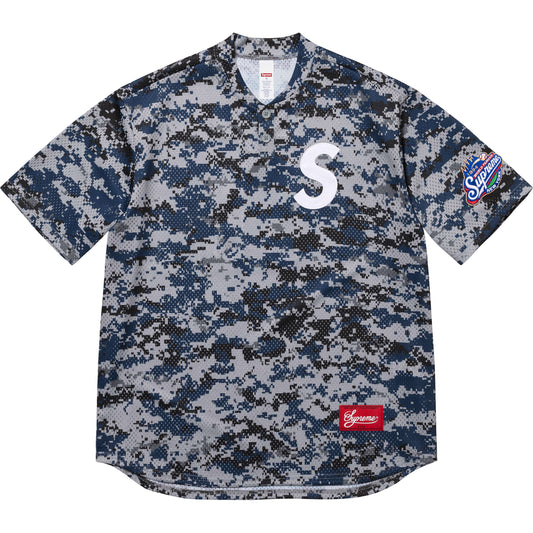 Supreme S Logo Baseball Henley "Digi Camo"