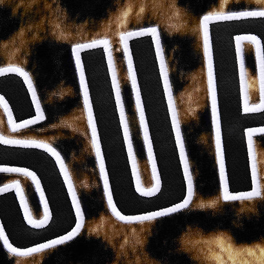 Supreme Velvet Baseball Jersey "Leopard"