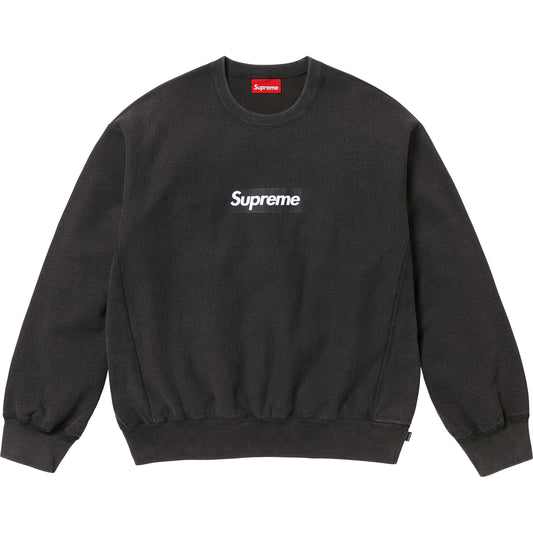 Supreme Washed Box Logo Crewneck "Black"