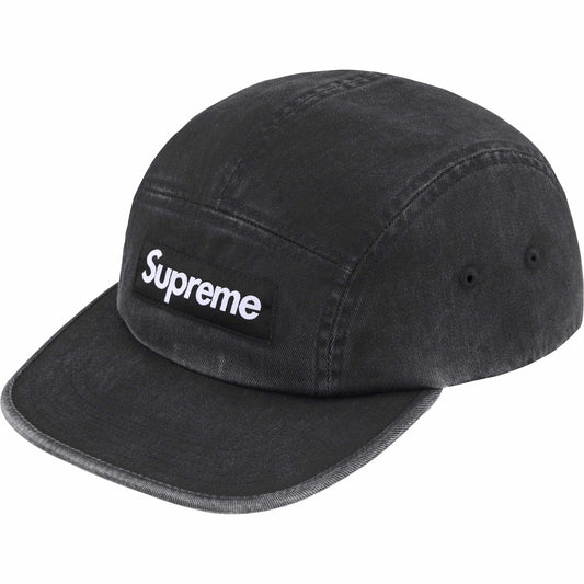 Supreme Washed Chino Twill Camp Cap "Black"
