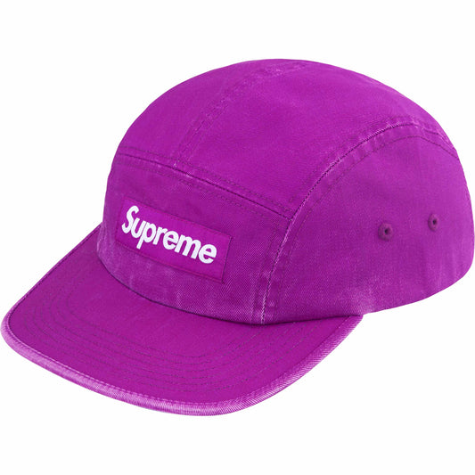 Supreme Washed Chino Twill Camp Cap "Bright Purple"
