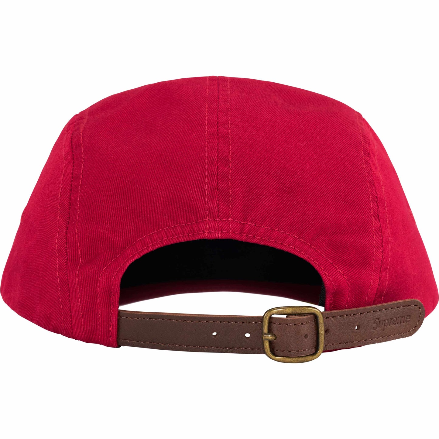 Supreme Washed Chino Twill Camp Cap "Red"