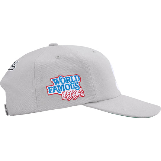 Supreme World Famous S Logo 6-Panel "Grey"