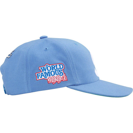 Supreme World Famous S Logo 6-Panel "Light Blue"