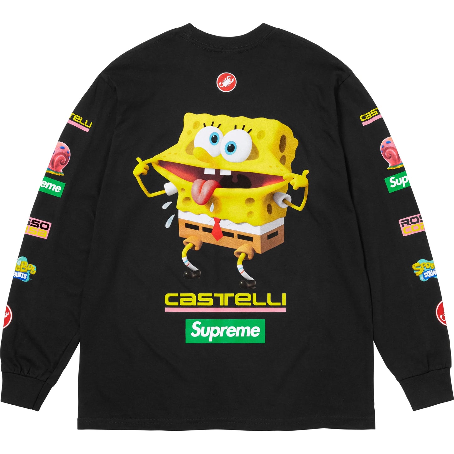 Supreme x SpongeBob SquarePants Castelli Racing L/S Tee "Black"